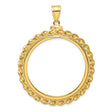 33 mm 14k Yellow Gold coin bezel for 32.7 mm Coin