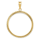 34 mm 14k Yellow Gold coin bezel for 34.2 mm Coin