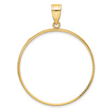34 mm 10k Yellow Gold coin bezel for 34.2 mm Coin