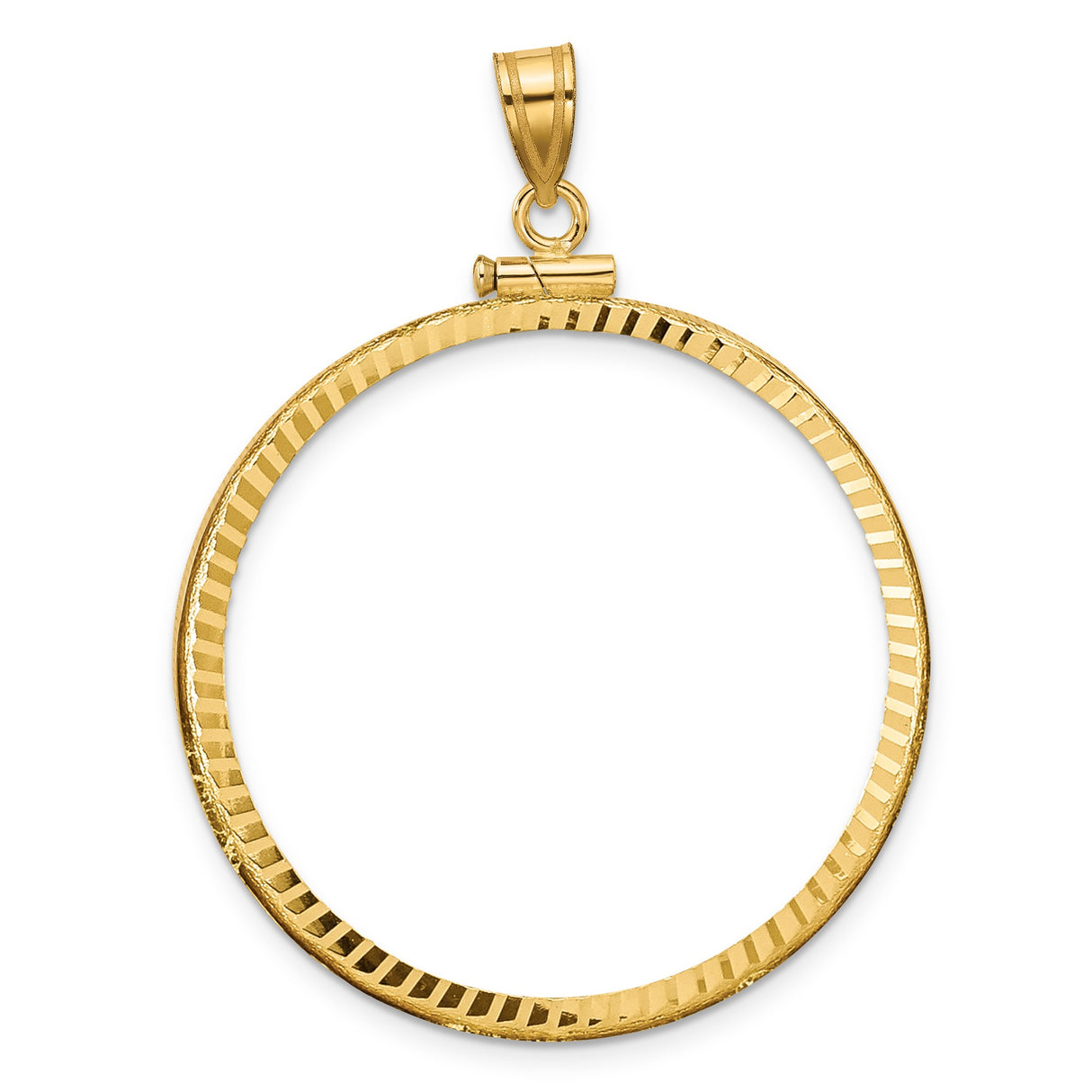 34 mm 14k Yellow Gold coin bezel for 34.2 mm Coin