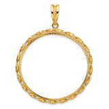 34 mm 14k Yellow Gold coin bezel for 34.2 mm Coin