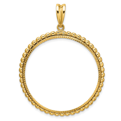 34 mm 14k Yellow Gold coin bezel for 34.2 mm Coin