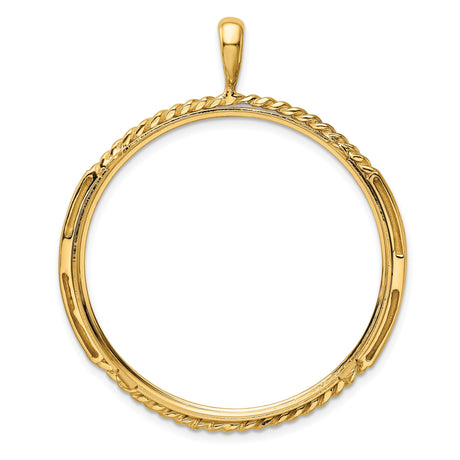 34 mm 14k Yellow Gold coin bezel for 34.2 mm Coin — additional image