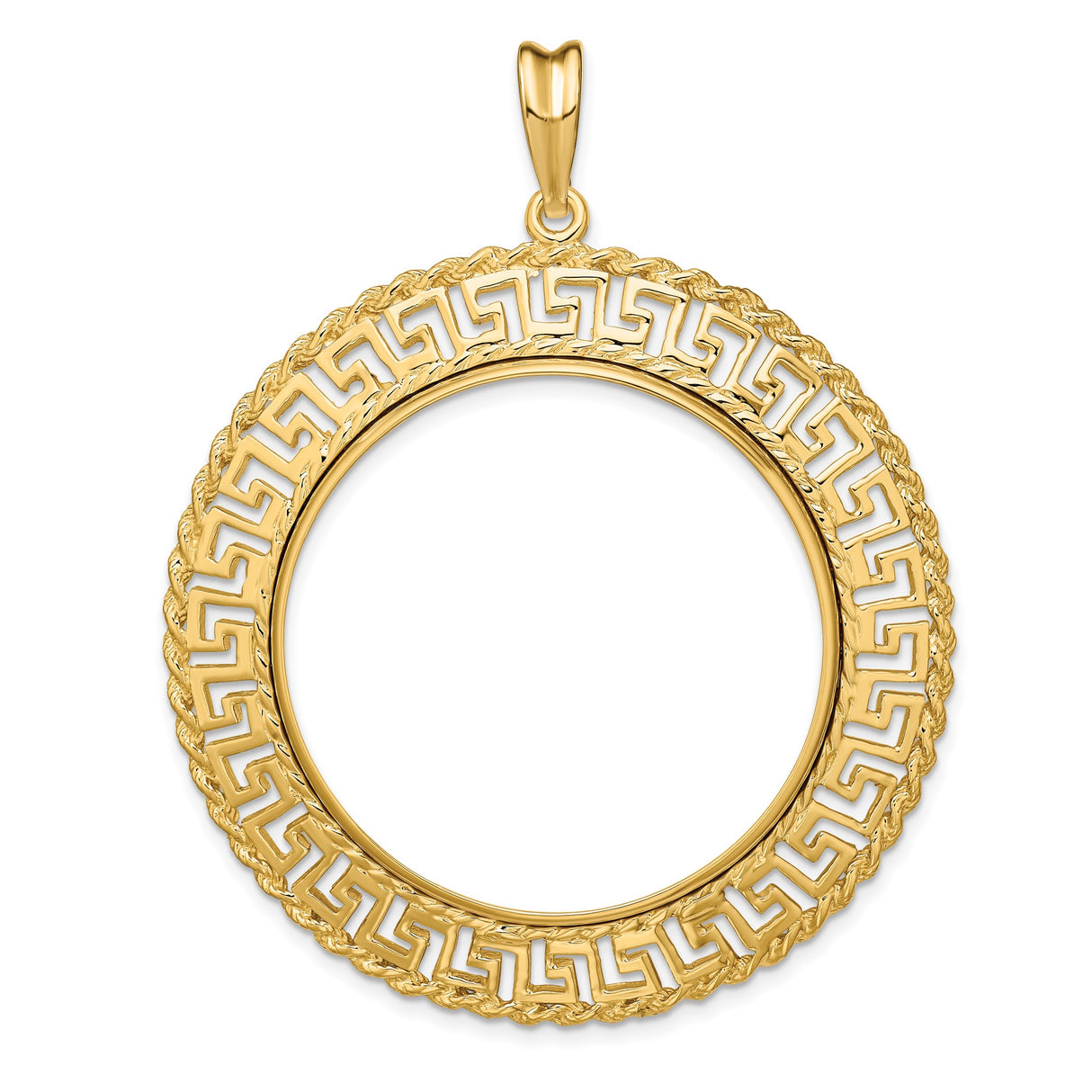 34 mm 14k Yellow Gold coin bezel for 34.2 mm Coin