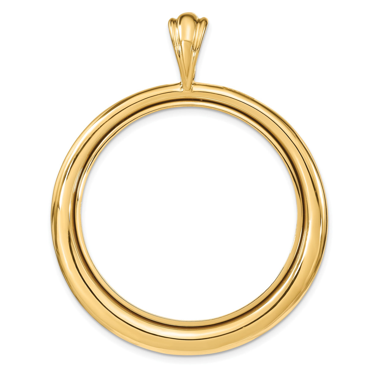34 mm 14k Yellow Gold coin bezel for 34.2 mm Coin