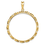34 mm 14k Yellow Gold coin bezel for 34.2 mm Coin