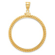 34 mm 14k Yellow Gold coin bezel for 34.2 mm Coin