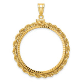 34 mm 14k Yellow Gold coin bezel for 34.2 mm Coin