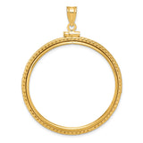 34 mm 14k Yellow Gold coin bezel for 34.2 mm Coin
