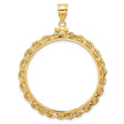 34 mm 14k Yellow Gold coin bezel for 34.2 mm Coin