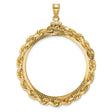 34 mm 14k Yellow Gold coin bezel for 34.2 mm Coin