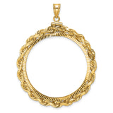 34 mm 14k Yellow Gold coin bezel for 34.2 mm Coin
