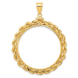 34 mm 14k Yellow Gold coin bezel for 34.2 mm Coin