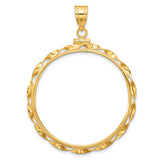 34 mm 14k Yellow Gold coin bezel for 34.2 mm Coin