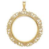 37 mm 14k Yellow Gold coin bezel for 37 mm Coin