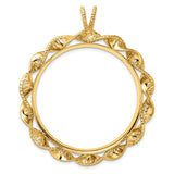 37 mm 14k Yellow Gold coin bezel for 37 mm Coin — additional image