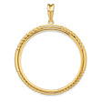 37 mm 14k Yellow Gold coin bezel for 37 mm Coin