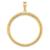 37 mm 14k Yellow Gold coin bezel for 37 mm Coin