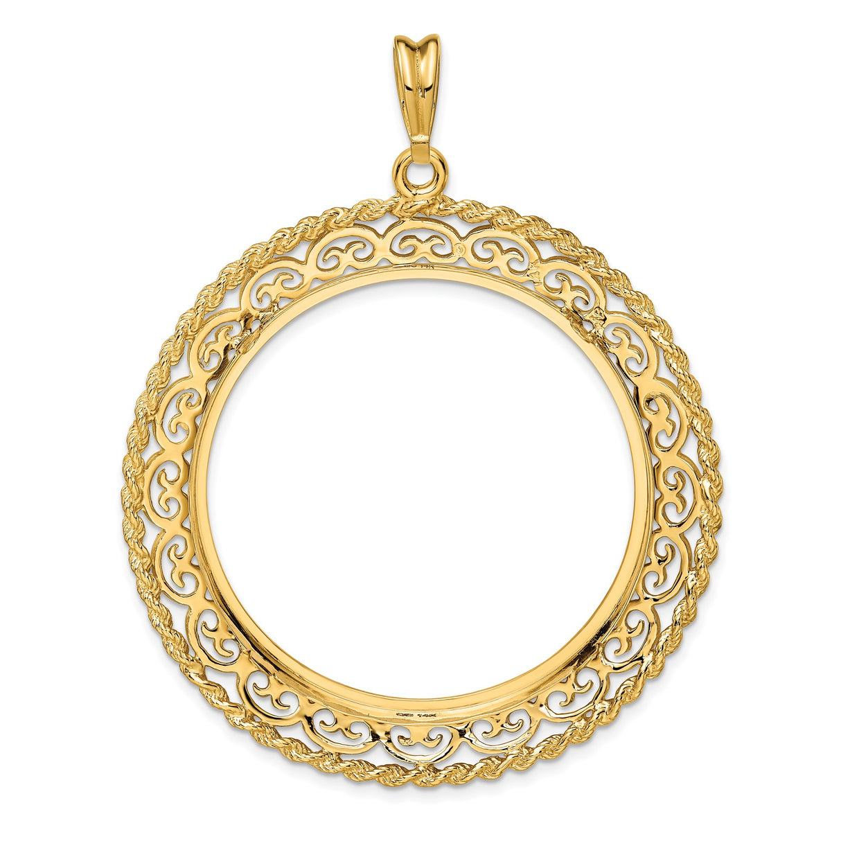 37 mm 14k Yellow Gold coin bezel for 37 mm Coin — additional image