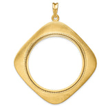 37 mm 14k Yellow Gold coin bezel for 37 mm Coin