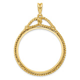 37 mm 14k Yellow Gold coin bezel for 37 mm Coin — additional image