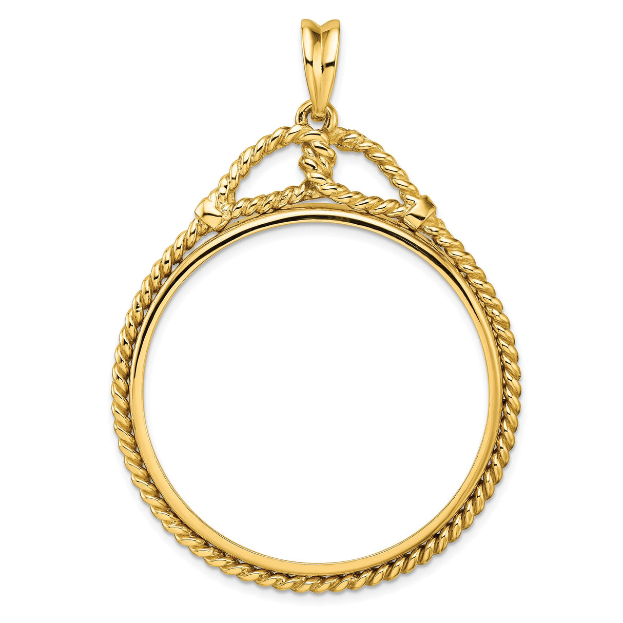37 mm 14k Yellow Gold coin bezel for 37 mm Coin