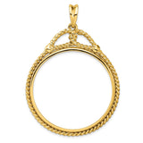 37 mm 14k Yellow Gold coin bezel for 37 mm Coin