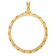 37 mm 14k Yellow Gold coin bezel for 37 mm Coin