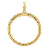 38 mm 14k Yellow Gold coin bezel for 38.1 mm Coin