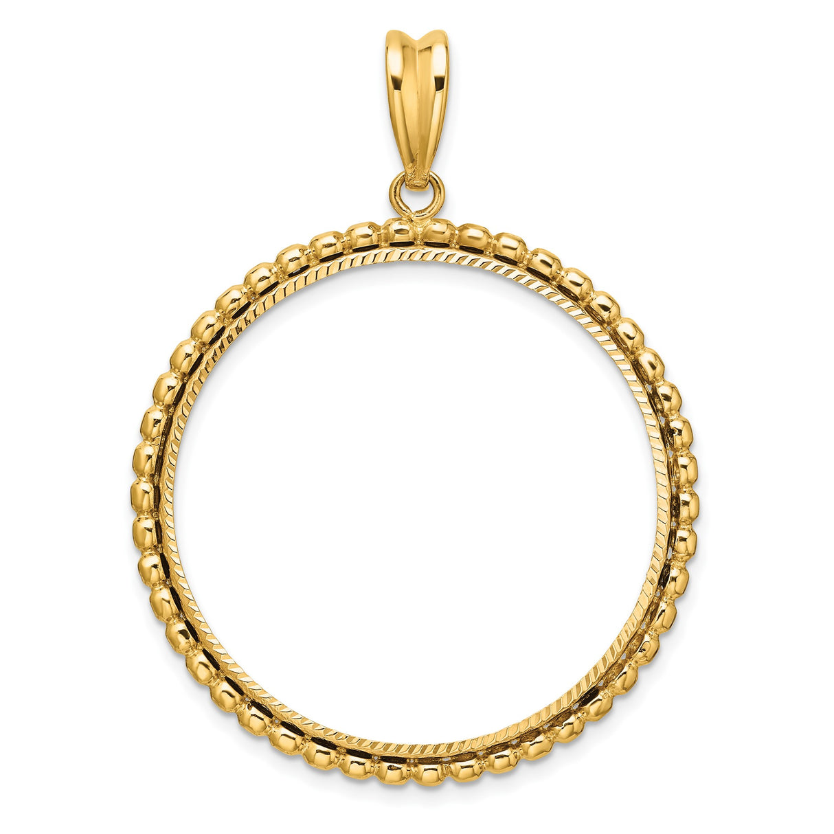 33 mm 14k Yellow Gold coin bezel for Australian $100 Koala