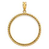 33 mm 14k Yellow Gold coin bezel for Australian $100 Koala