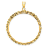 33 mm 10k Yellow Gold coin bezel for Australian $100 Koala