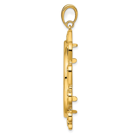 33 mm 14k Yellow Gold coin bezel for Australian $100 Kangaroo — alternate view