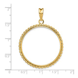 33 mm 14k Yellow Gold coin bezel for Australian $100 Koala — size reference (ruler)