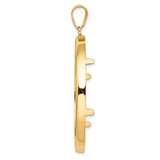 41 mm 14k Yellow Gold coin bezel for Australian $1 Kangaroo — alternate view