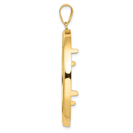 41 mm 14k Yellow Gold coin bezel for Australian $1 Kangaroo — alternate view