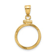 16 mm 10k Yellow Gold coin bezel for Australian $15 Nugget
