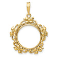 16 mm 14k Yellow Gold coin bezel for Australian $15 Nugget
