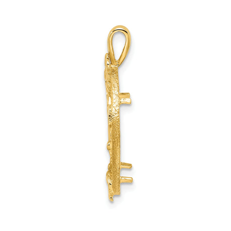 16 mm 14k Yellow Gold coin bezel for Australian $15 Nugget — alternate view