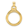 16 mm 14k Yellow Gold coin bezel for Australian $15 Nugget
