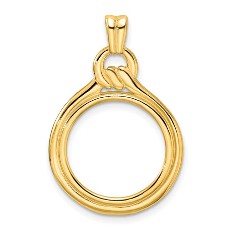 16 mm 14k Yellow Gold coin bezel for Australian $15 Nugget
