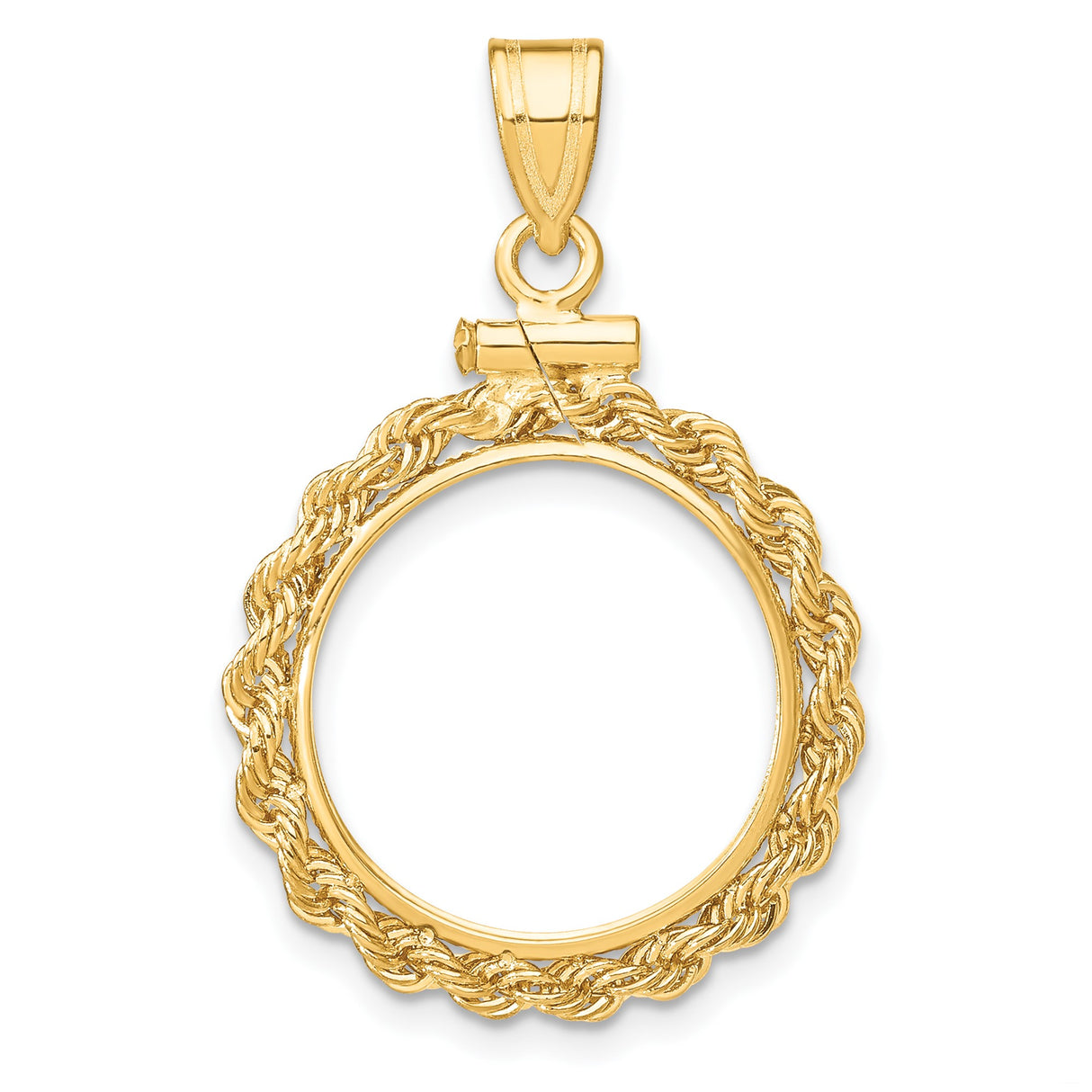 16 mm 10k Yellow Gold coin bezel for Australian $15 Nugget