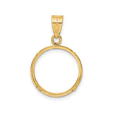 16 mm 14k Yellow Gold coin bezel for Australian $15 Nugget — additional image