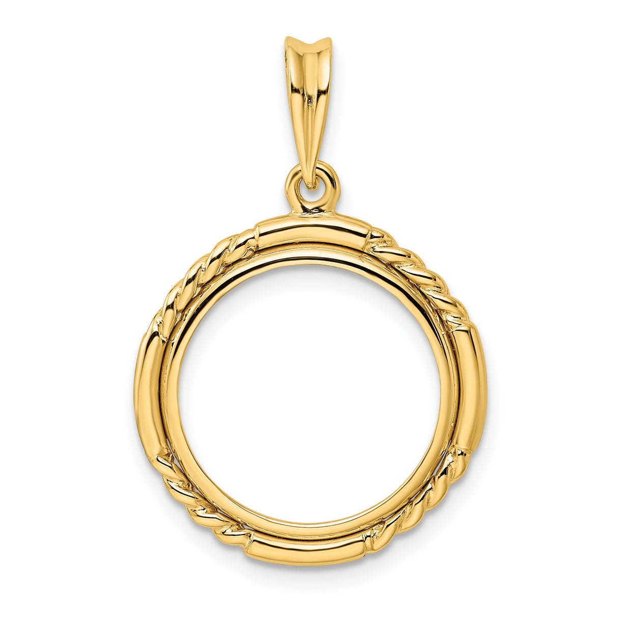 16 mm 14k Yellow Gold coin bezel for Australian $15 Nugget