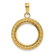 16 mm 14k Yellow Gold coin bezel for Australian $15 Nugget