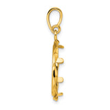 16 mm 14k Yellow Gold coin bezel for Australian $15 Nugget — alternate view