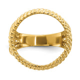16 mm 14k Yellow Gold coin bezel ring for Australian $15 Nugget — additional image