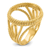 16 mm 14k Yellow Gold coin bezel ring for Australian $15 Nugget — additional image