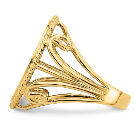 16 mm 14k Yellow Gold coin bezel ring for Australian $15 Nugget — additional image