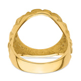 16 mm 14k Yellow Gold coin bezel ring for Australian $15 Nugget — additional image